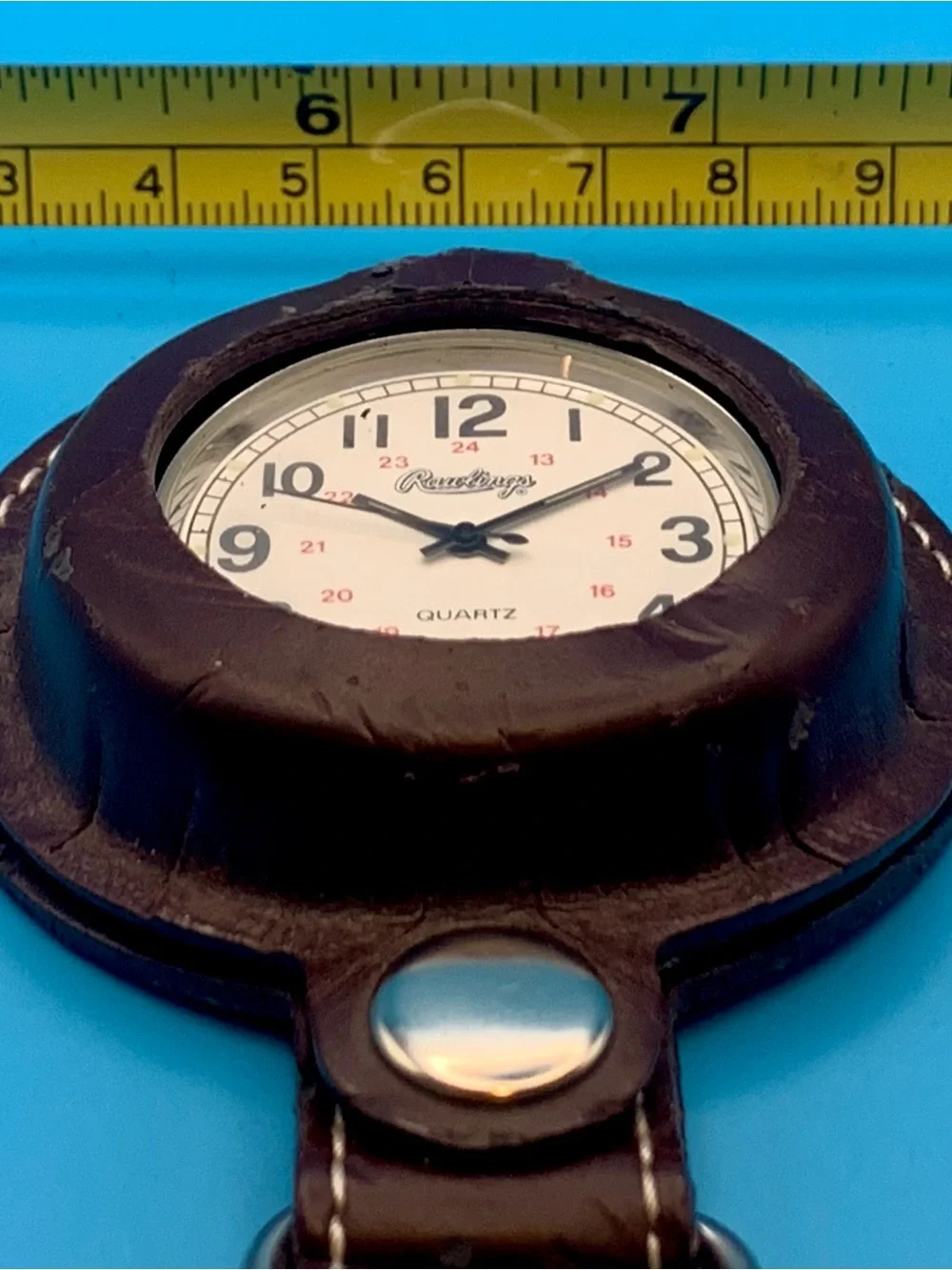 RAWLINGS Vintage Military Field Belt Loop Pocket Watch Holder Works New Battery